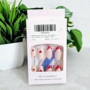 🆕️Valentines Day French Tip DIY Press on Nails 24 Pcs
